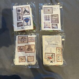 Crewel Embroidery Needle Point Kits‎ Stitchery Vintage Lion Strawberry 1979 MCM